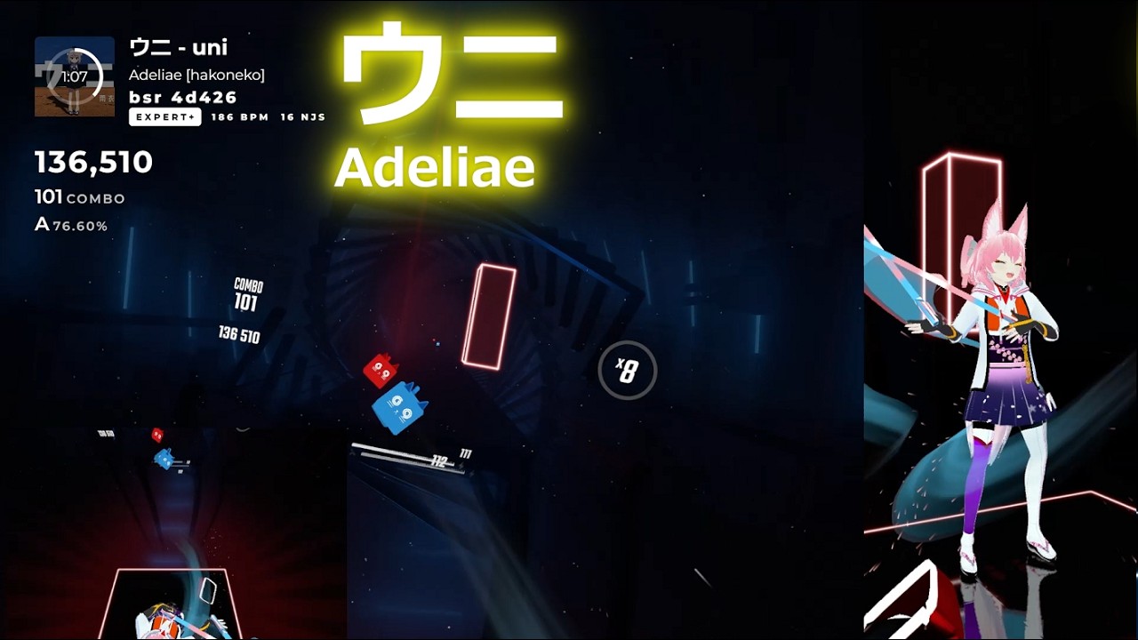 [BeatSaber]  ウニ/ 雨衣 - adeliae ; EXPART+ playthrough