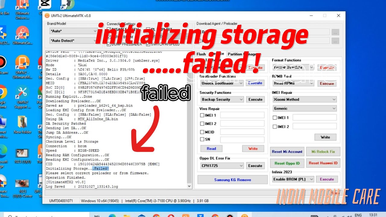 initializing storage...failed #error #modified #umt #iphone #unlocktool #unlimited