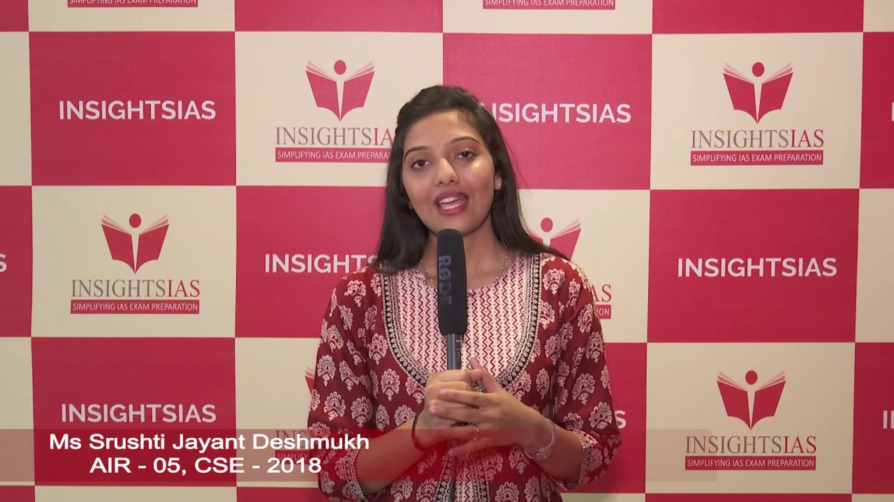 INSIGHTSIAS Topper's Talk - Srushti Jayanth Deshmukh (AIR-5)