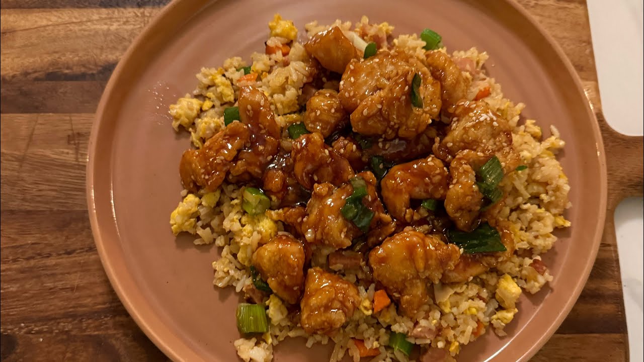 Sesame Chicken and Spam Fried Rice
