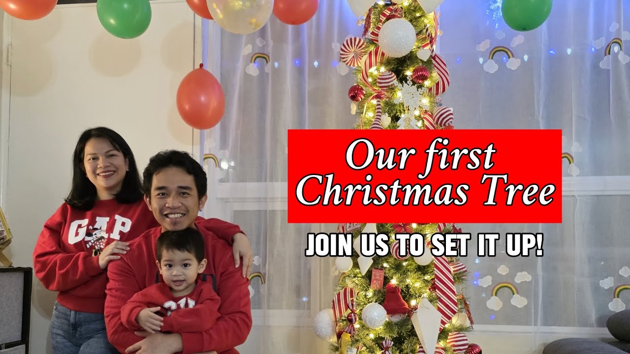 Get ready with us!!! Setting up our first ever Christmas Tree 🎄#Christmastree #setups 
