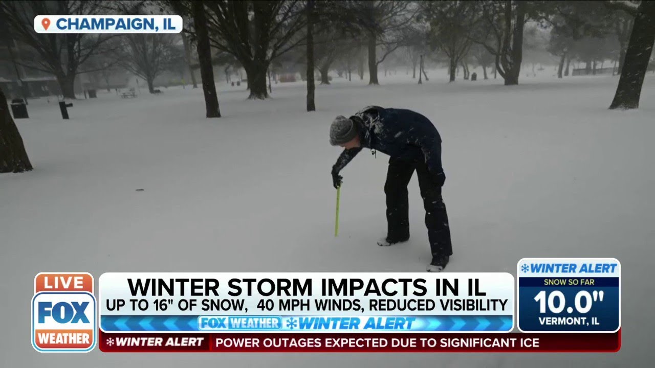 Winter Storm Could Produce 16 Inches Of Snow, 40 mph Winds Across Central IL