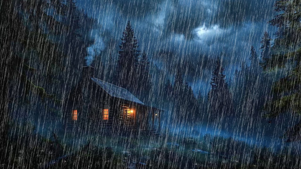 Soothing Heavy Rain and Thunderstorm Sounds for Relaxation and Sleep