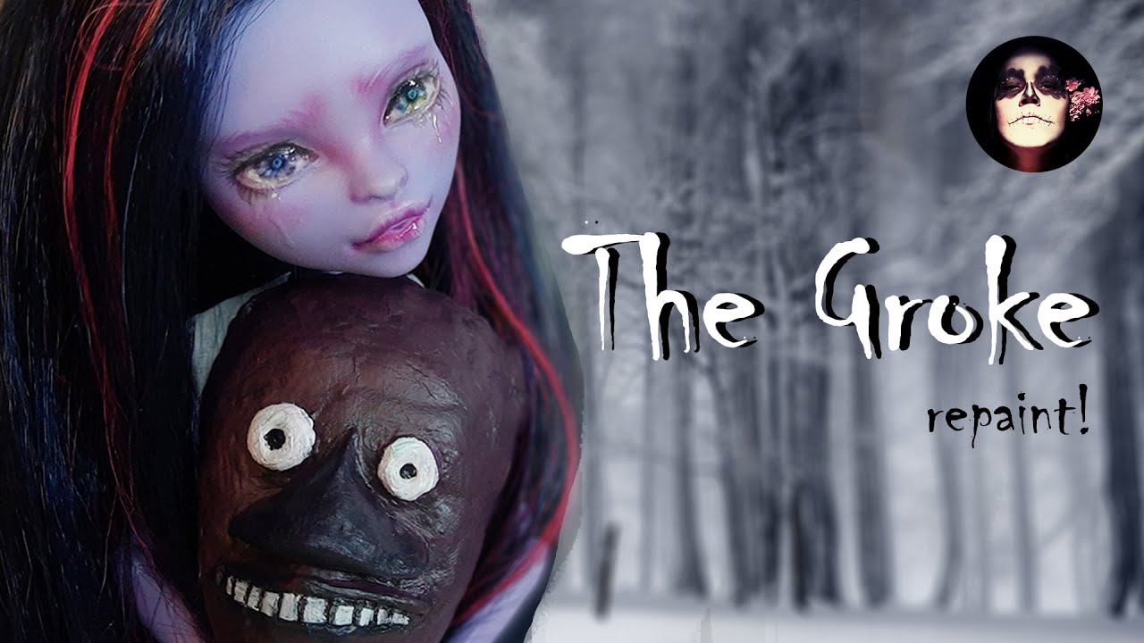 The Groke Mårran Mörkö Hufsa Buka OOAK Monster High custom doll repaint