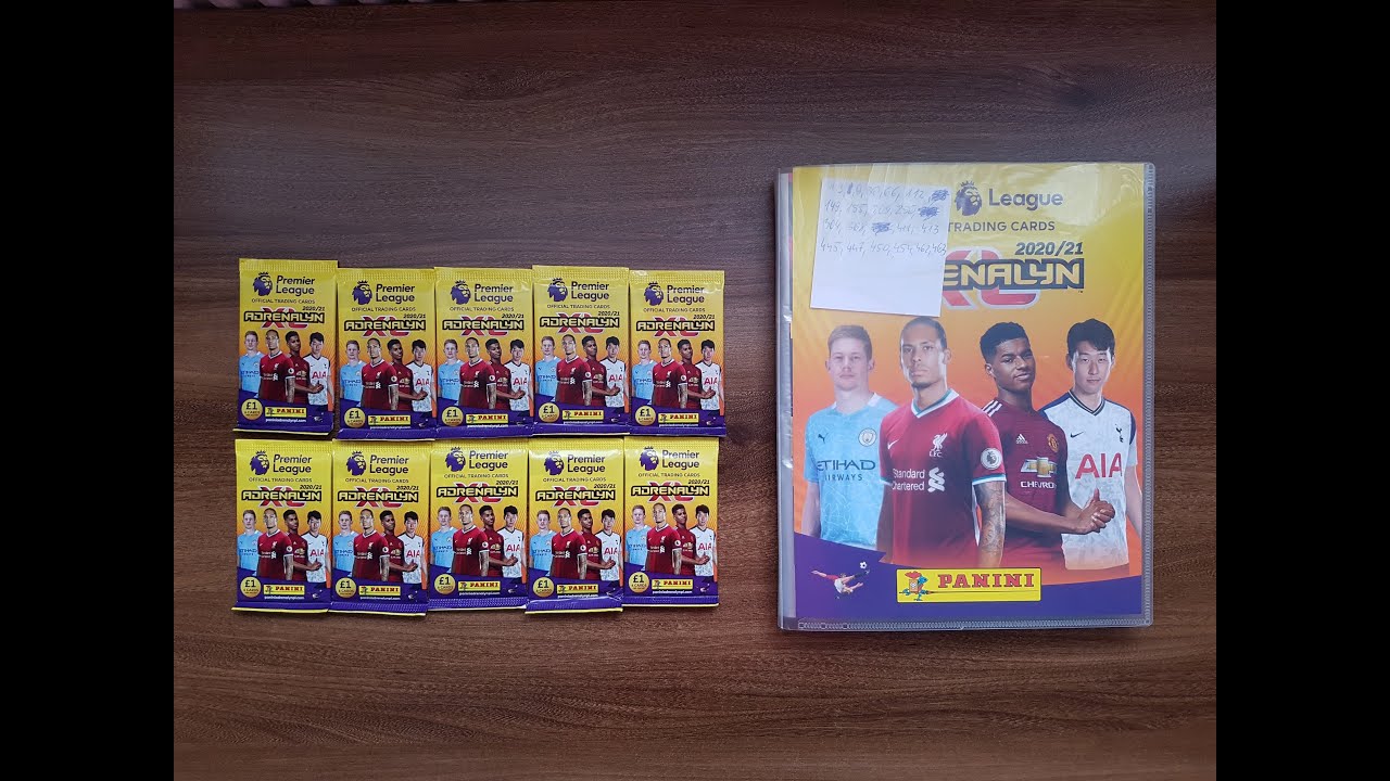 PANINI PREMIER LEAGUE 2020/21 - UNBOXING 10 SASZETEK + UZUPEŁNIANIE ALBUMU - SZOK ILE KART WPADŁO!!!