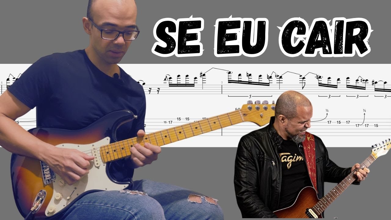 Aula DETALHADA solo do Cacau Santos em Se Eu Cair com TABLATURA e PARTITURA