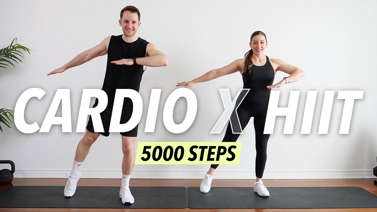 30 Min Cardio HIIT Workout at home - 5000 steps for Fat Burn (No equipment)