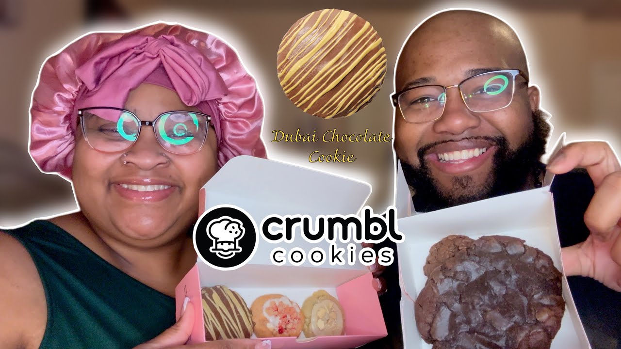 CRUMBL COOKIE DUBAI CHOCOLATE COOKIE REVIEW| T&LEETV