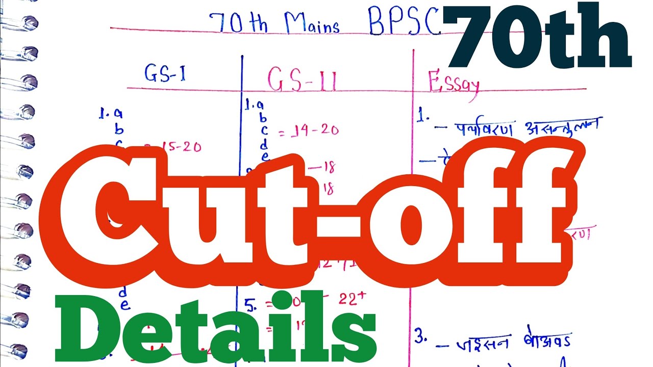Cut-off ✅70th Mains BPSC 🔥 Details Analysis Results Date 