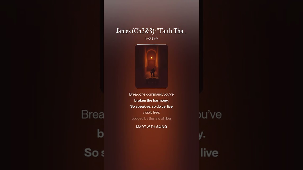 James Ch2&3  "Faith That Walks/Words That Burn"  (KJV Musical Adaptation) 🎶🎤 | 🔥✝️🕊️