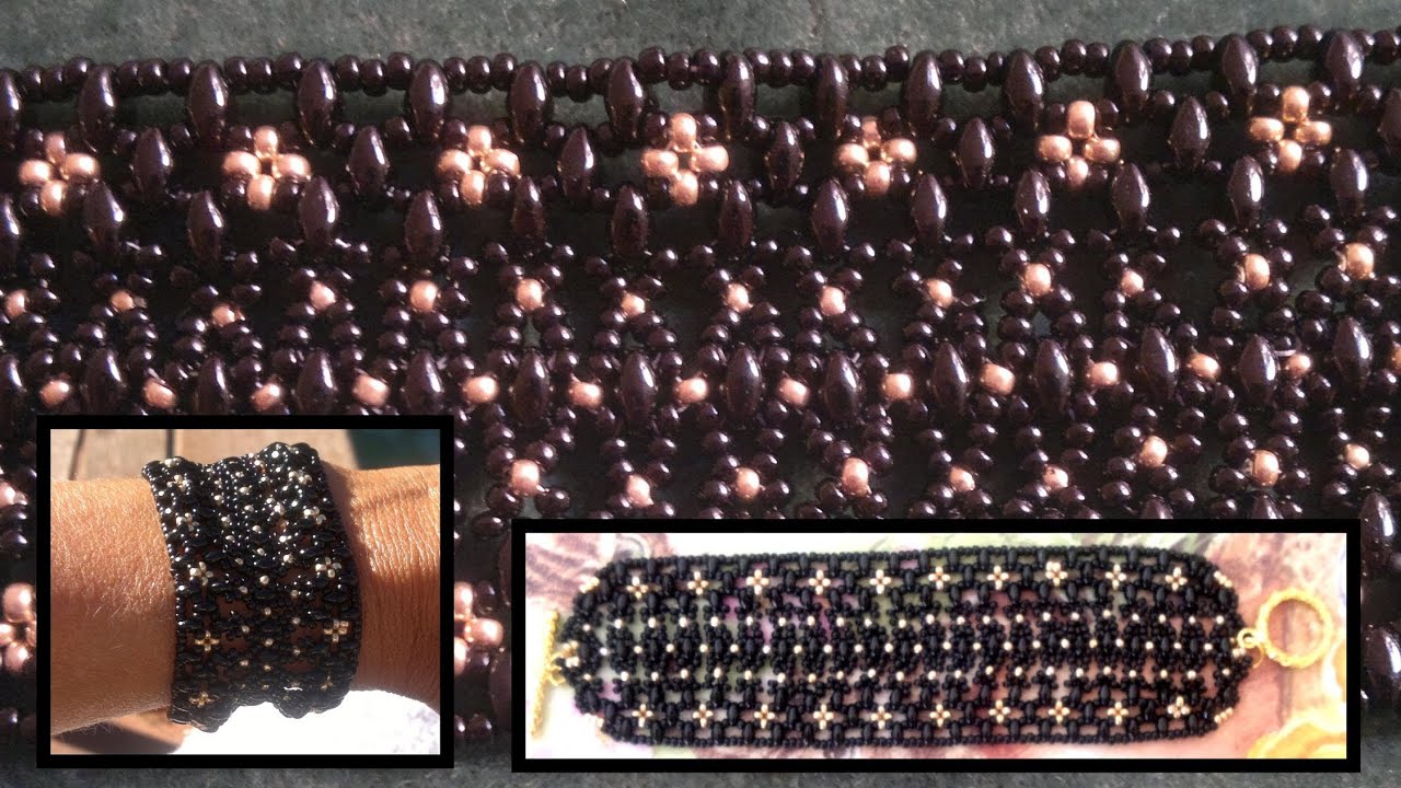 Beading4perfectionists : Superduo bracelet and Seedbeads beading tutorial
