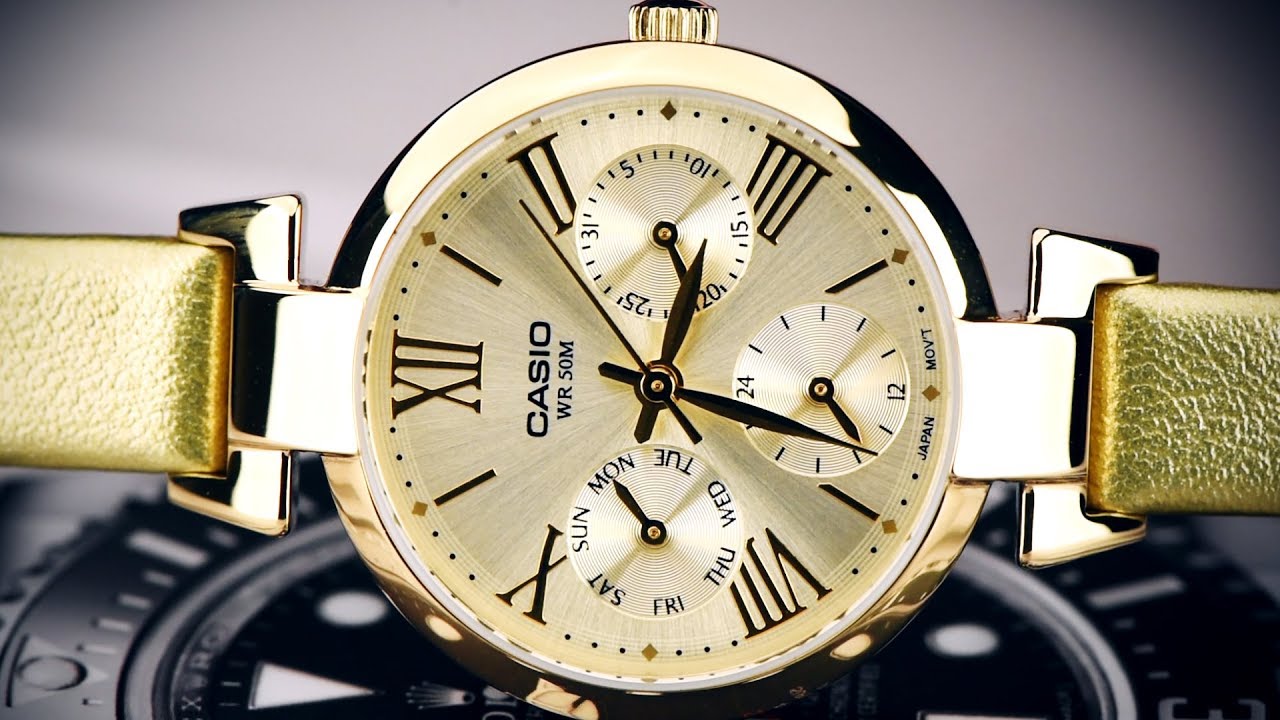 Review đồng hồ Casio LTP-E404GL-9AVDF mặt số vàng sang trọng size 29mm kiểu dáng 6 kim