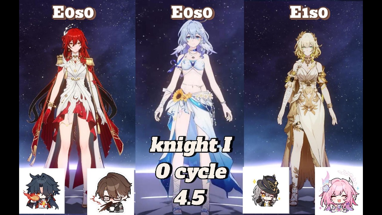 {HSR 4.5v1} E0S0 ROBIN SP x E0S0 HIMENO & E1S0 AGLAEA l 0-cyle Knight 1 Cocolia Boss l AA 4.5