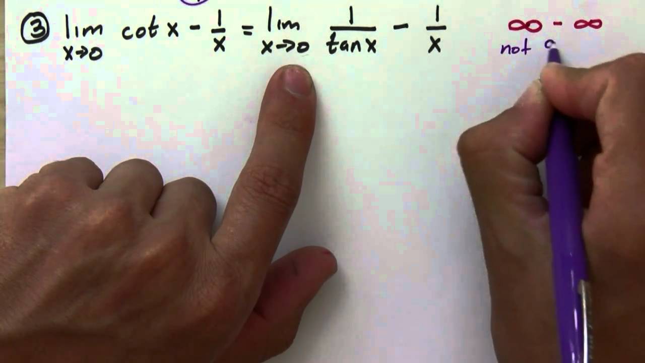 L'Hospital's Rule Exercises Part 1