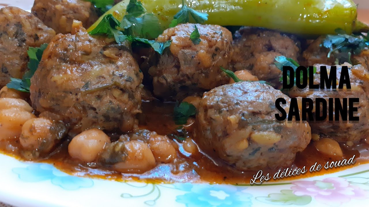 اكلة جزائرية تقليدية🇩🇿🇩🇿🇩🇿 dolma sardine دولمة سردين بالحمص لذيذة