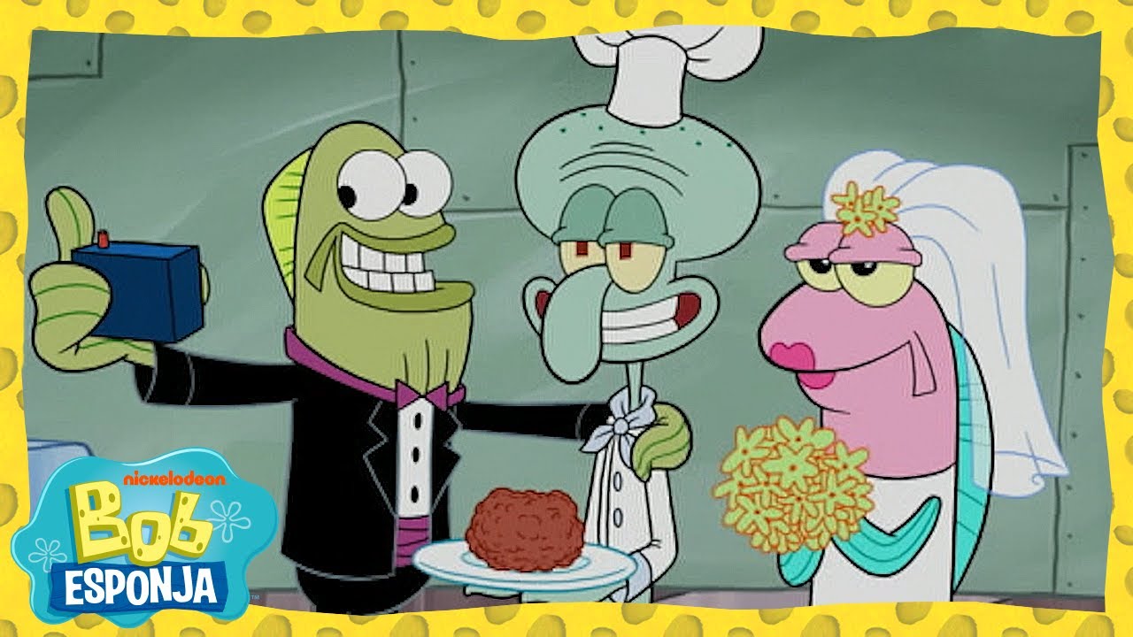 ¡¿Calamardo tiene un nuevo restaurante?! | Bob Esponja en Español