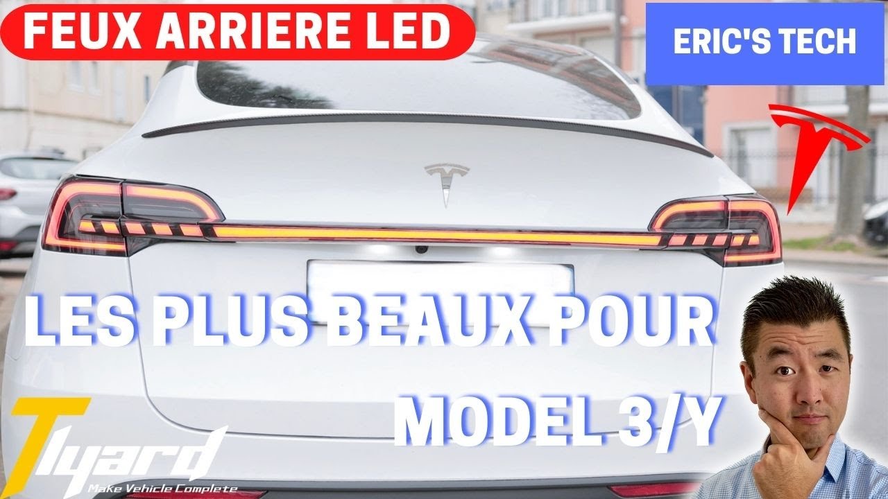 Les plus beaux feux arrière avec bandeau LED pour Tesla Model 3/Y de chez Tlyard 🤩