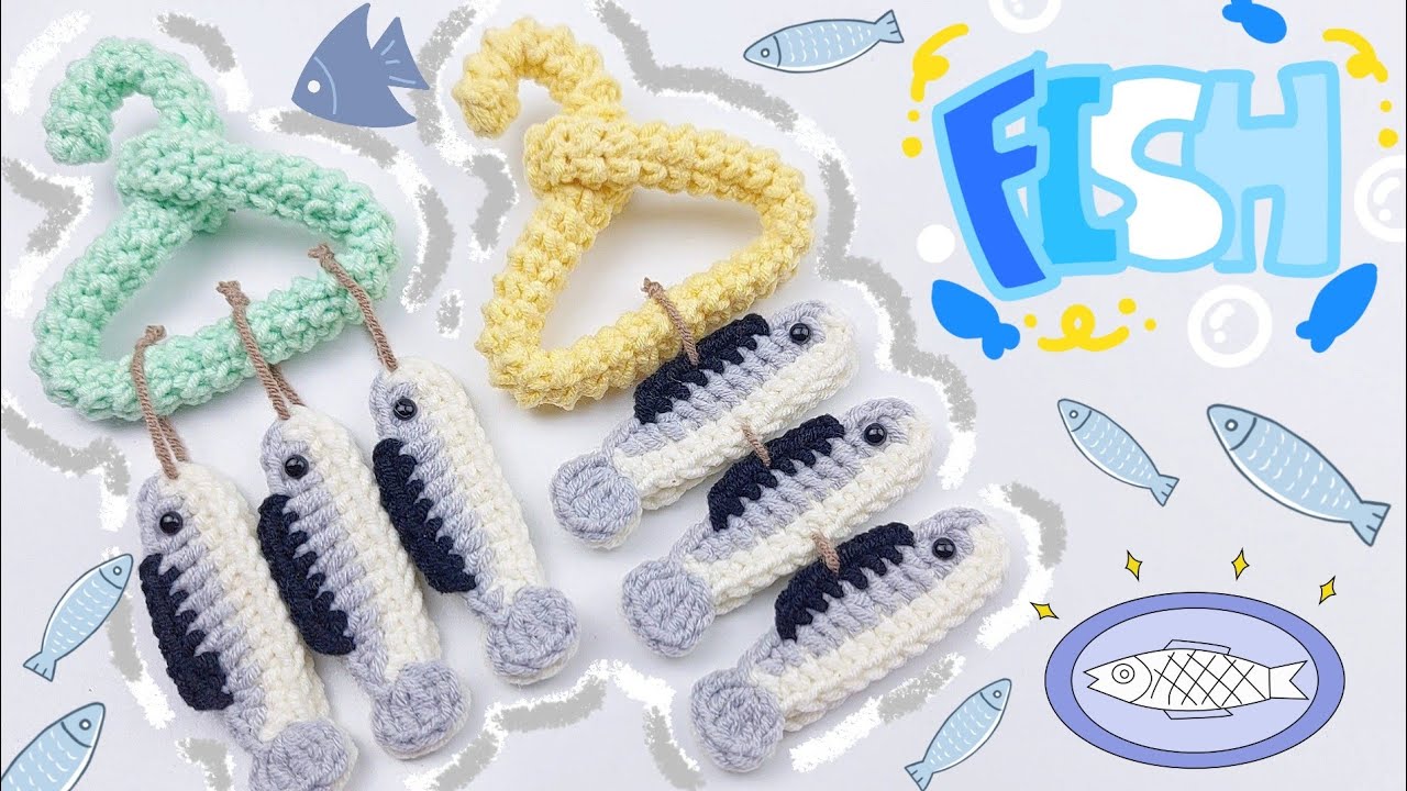 How to crochet DRIED FISH | Crochet FISH | Hướng dẫn móc CÁ KHÔ MỘT NẮNG bằng len | Lem'n Do
