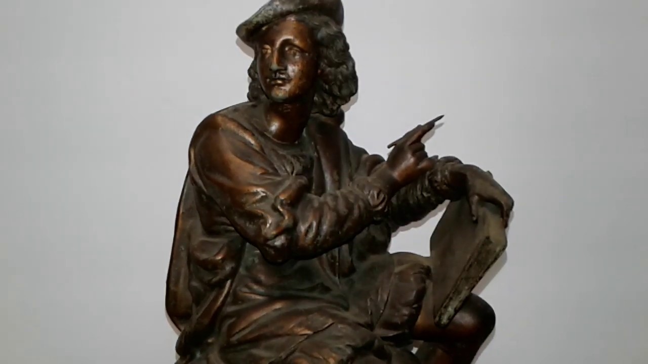 Vintage Shakespeare cast iron statue