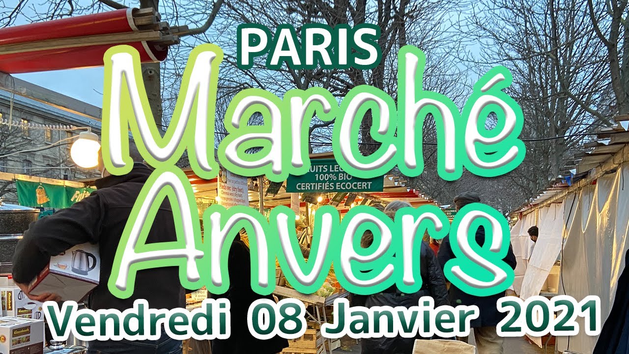■ March&eacute; Anvers ■ Paris ,Fri. January 08 ,2021 ■モンマルトルの丘・サクレクール寺院近く・パリのマルシェ★9区アンヴェール■