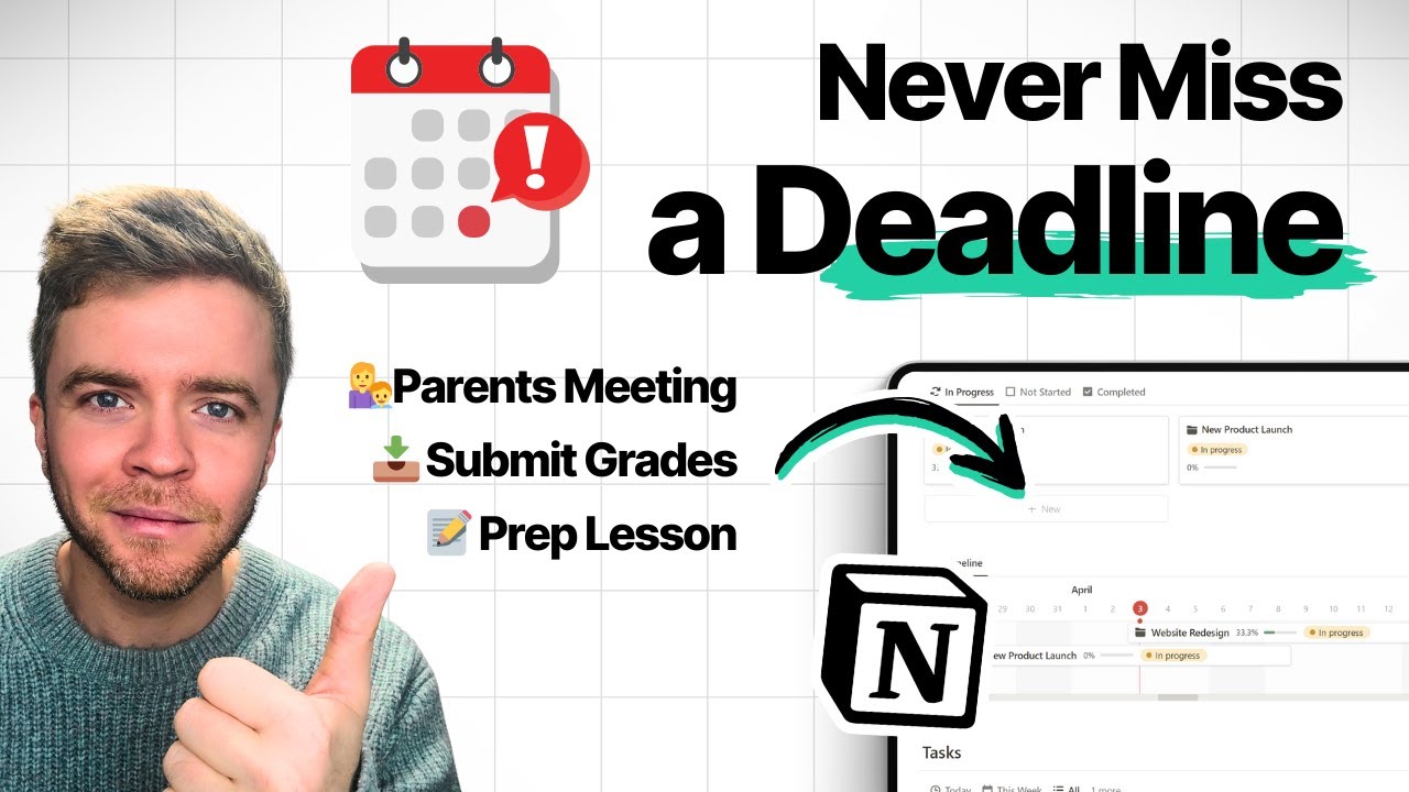 Organize Teaching Tasks, Admin, & Deadlines in Notion
