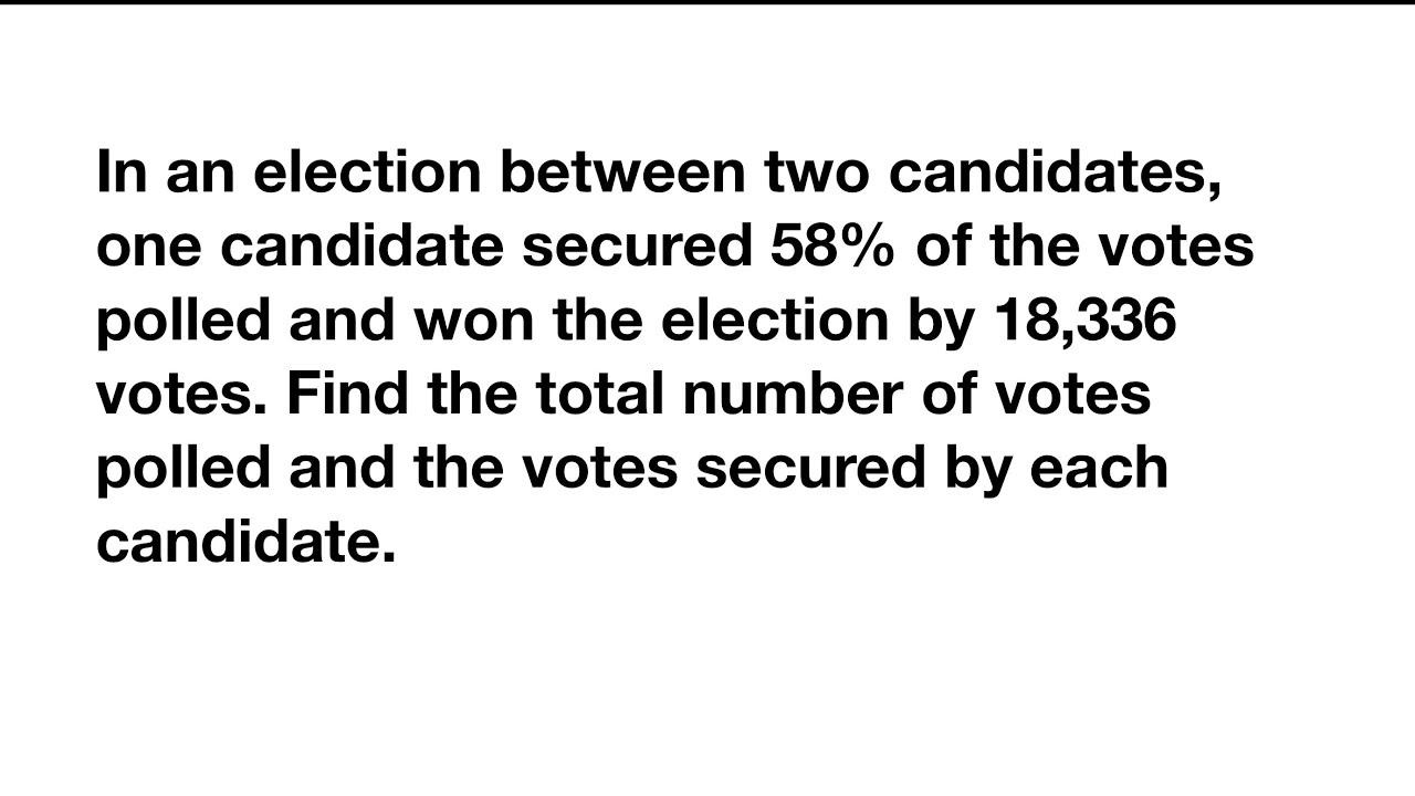 In an election between two candidates, one candidate secured 58% of the votes polled and won the 