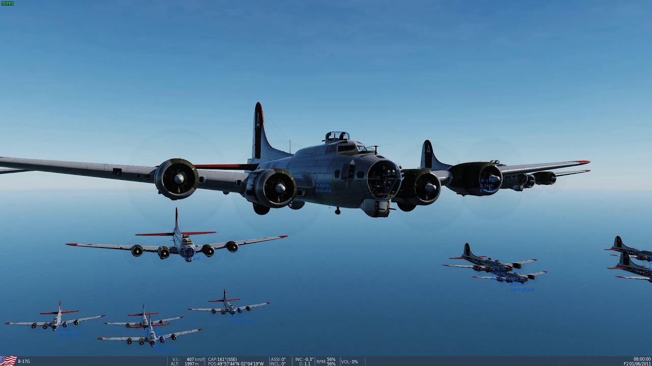 DCS éditeur - Formations de B17en bombardement puis séparation en 2 groupes