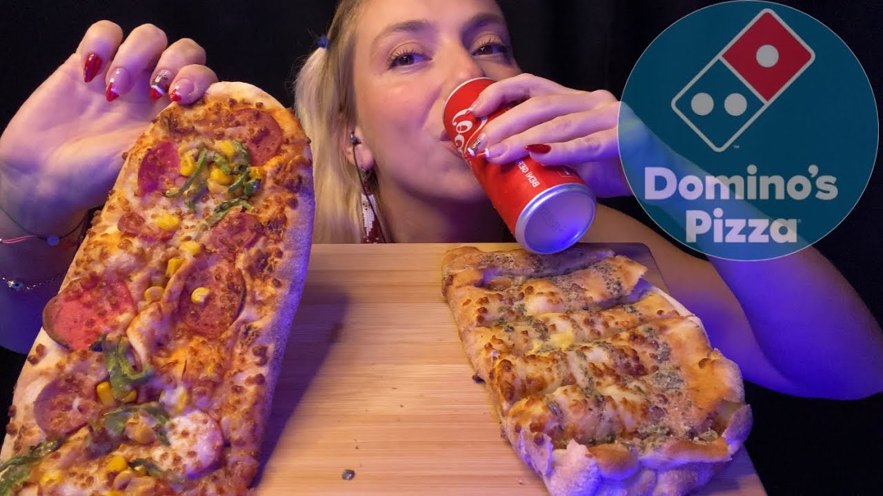 Domino’s pizza MUKBANG asmr | Artık beni dolandırmayın ya🤦🏼‍♀️