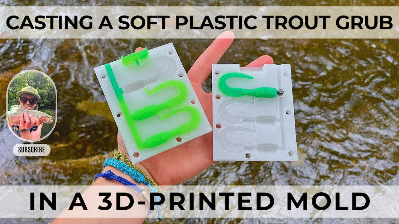 Casting a Soft Plastic Trout Grub in a 3D-Printed Mold | Using LURIQS Lure Gum