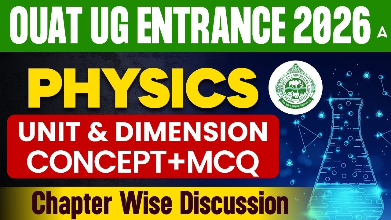 OUAT Entrance 2026 | Physics | Chapter wise MCQ Discussion | Unit & Dimension | By Jyoti Ma'am