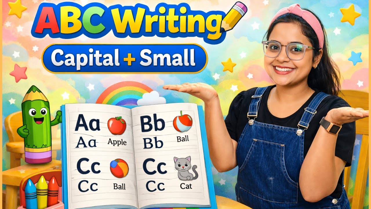Pencil Time! ✏️ Learn ABC Writing – Capital & Small Letters | Ms Shally | LittleMindz #kids #abcd