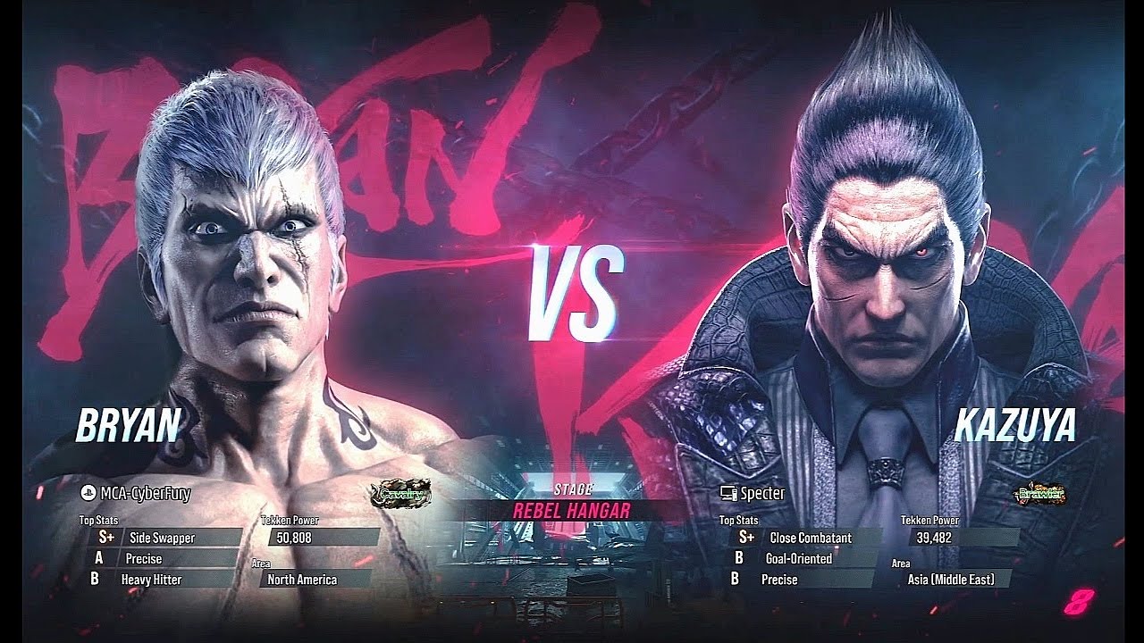 Tekken 8 Bryan Fury VS Kazuya Mishima