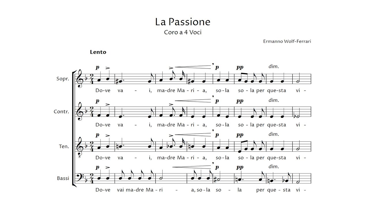 Ermanno Wolf-Ferrari – La Passione, Op.21 & Otto Cori, Op.2
