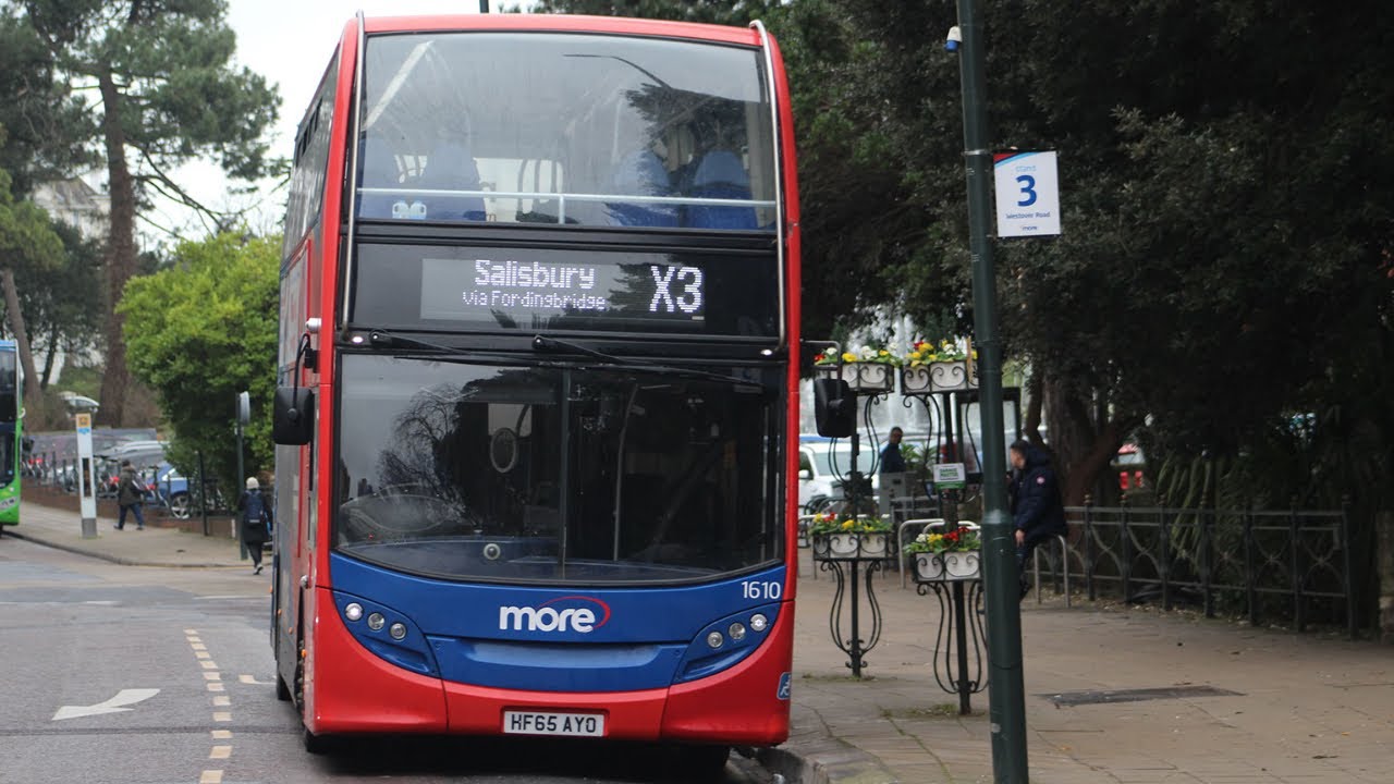 Windscreen View  ADL Enviro 400 (X3 to Bournemouth) HF65 AYO/1610//Morebus