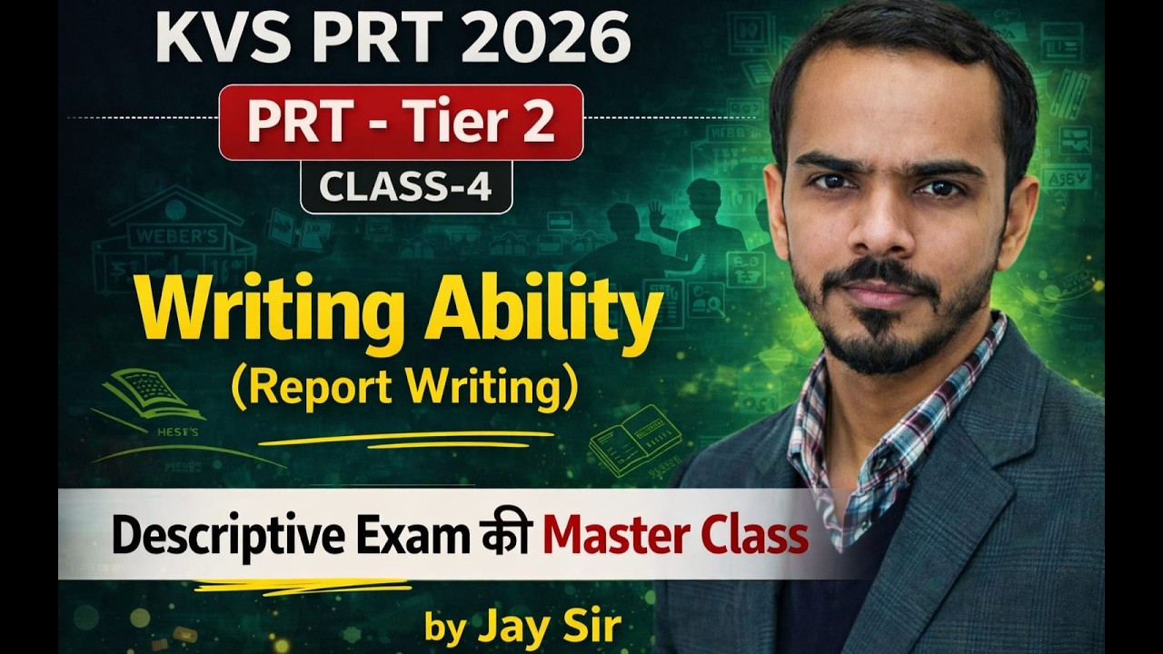 Day - 4 | Writing Ability (Report Writing) | by Jay Sir #kvsprt #kvs #kvsprttier2
