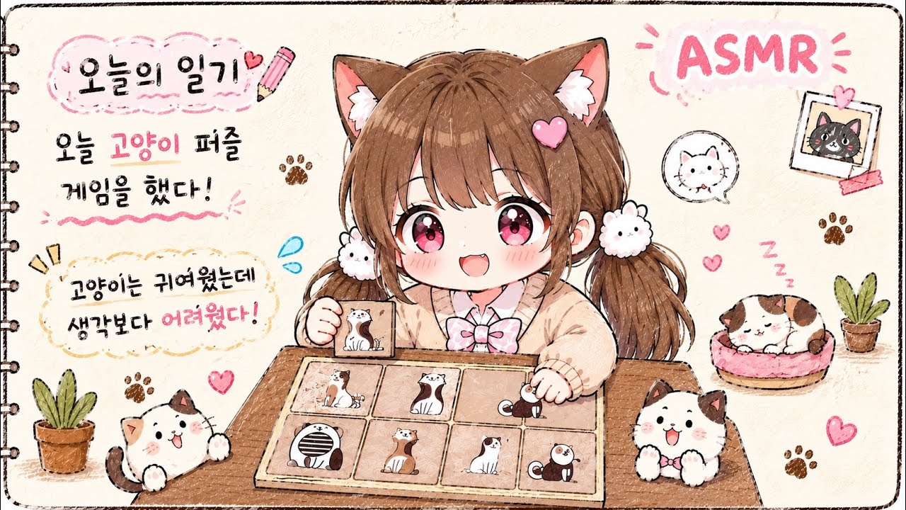 ASMRㅣ잠이 솔솔 오늘 귀여운 고양이 퍼즐게임 💤ㅣ캣츠 오거나이즈드 니틀리 Cats Organized Neatly