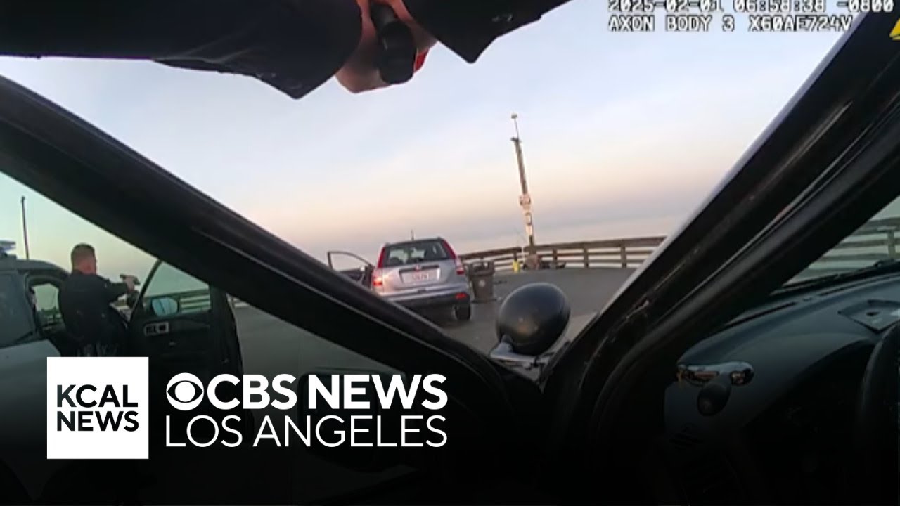 Bodycam footage shows moments before Newport Beach Pier shooting