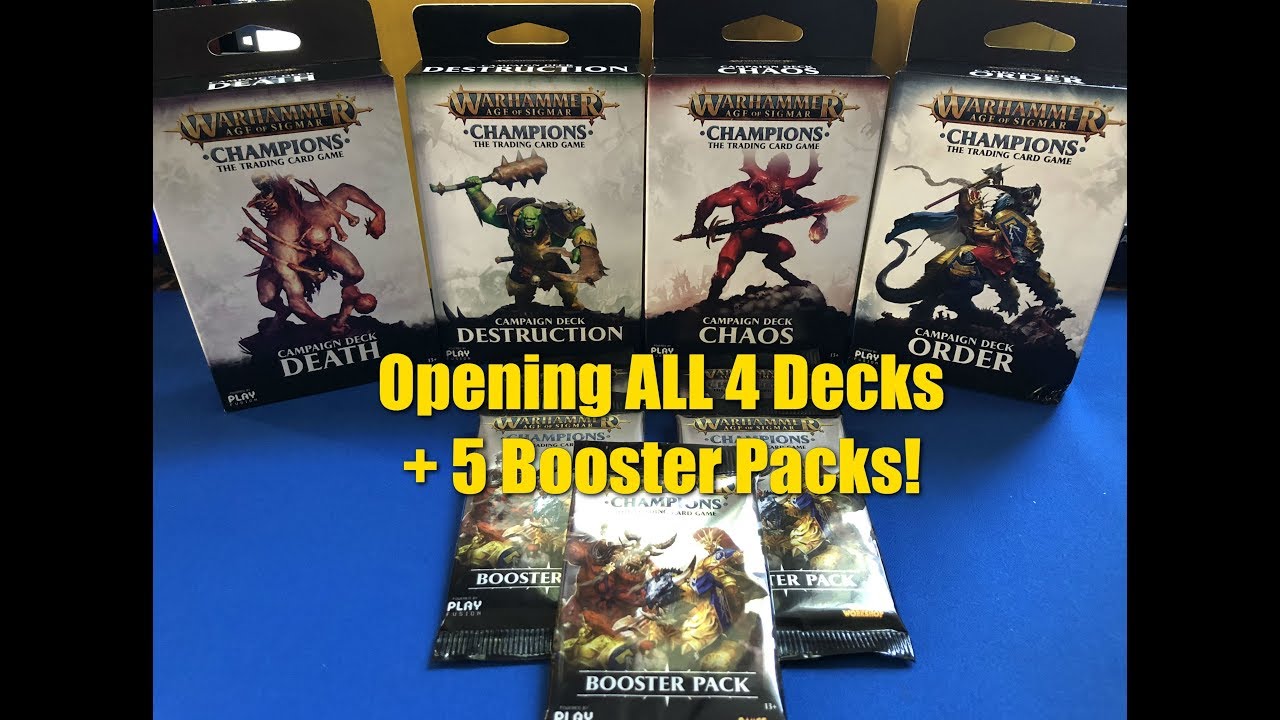 Opening ALL 4 Campaign Decks! Warhammer AOS Champions TCG