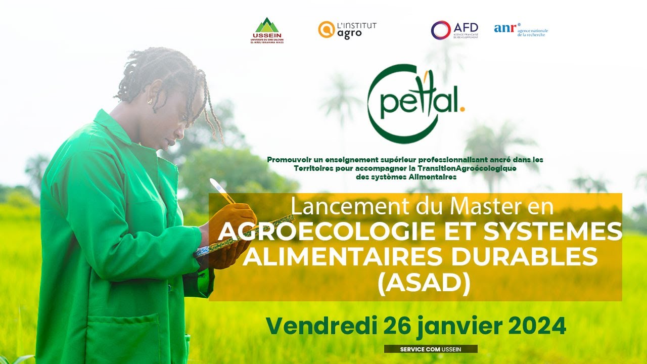 EN DIRECT :CEREMONIE DE LANCEMENT DU MASTER AGROECOLOGIE ET SYSTEMES ALIMENTAIRES DURABLES (ASAD)