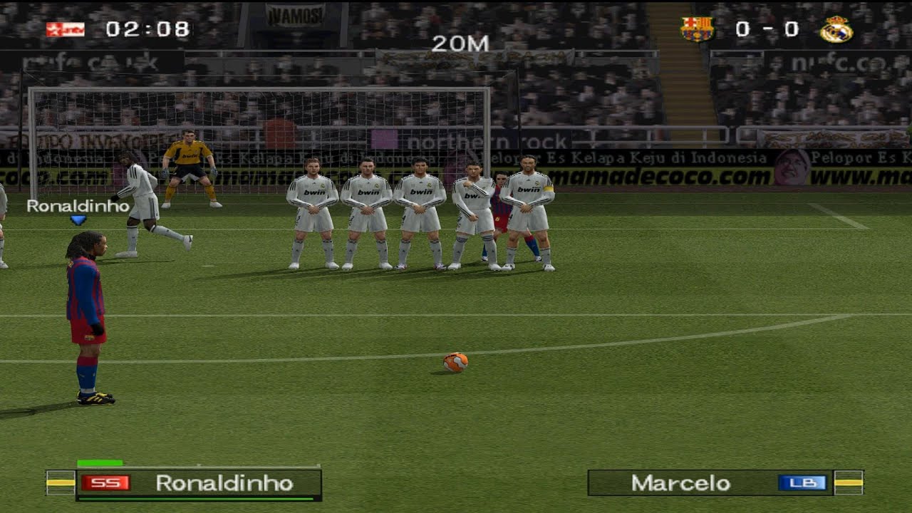 Winning eleven 10 Barcelona vs Real madrid - Gameplay 4K 60Fps - Ps2