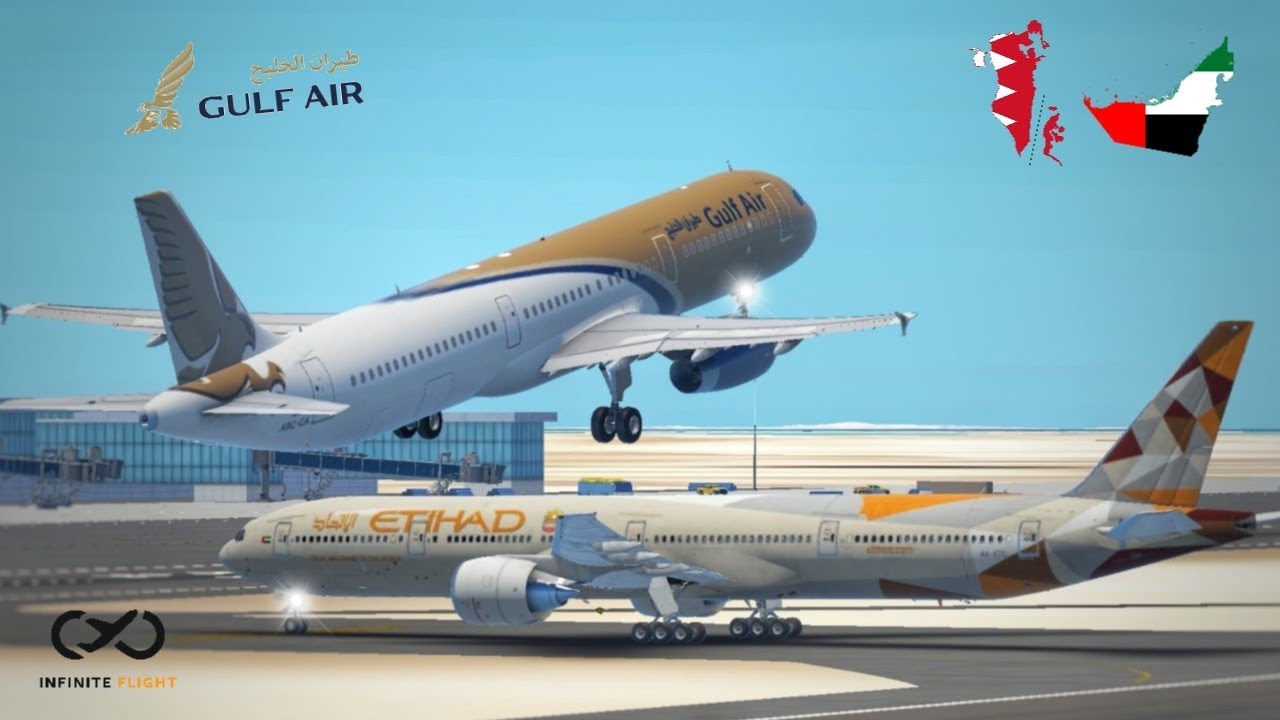 Infinite Flight | Single Shot | Manama (BAH) - Dubai (DXB) | Gulf Air | Airbus A321