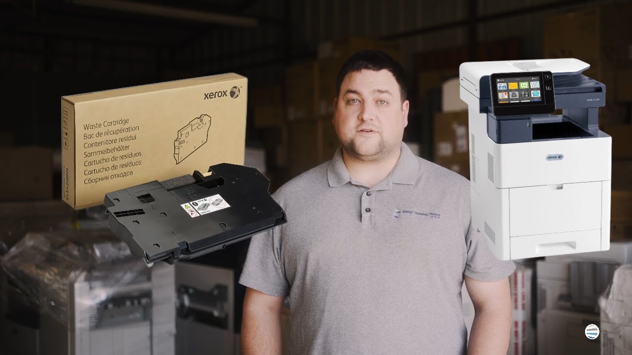 Как заменить контейнер для отработанного тонера на Xerox VersaLink C600 / C605: пошаговое руковод...