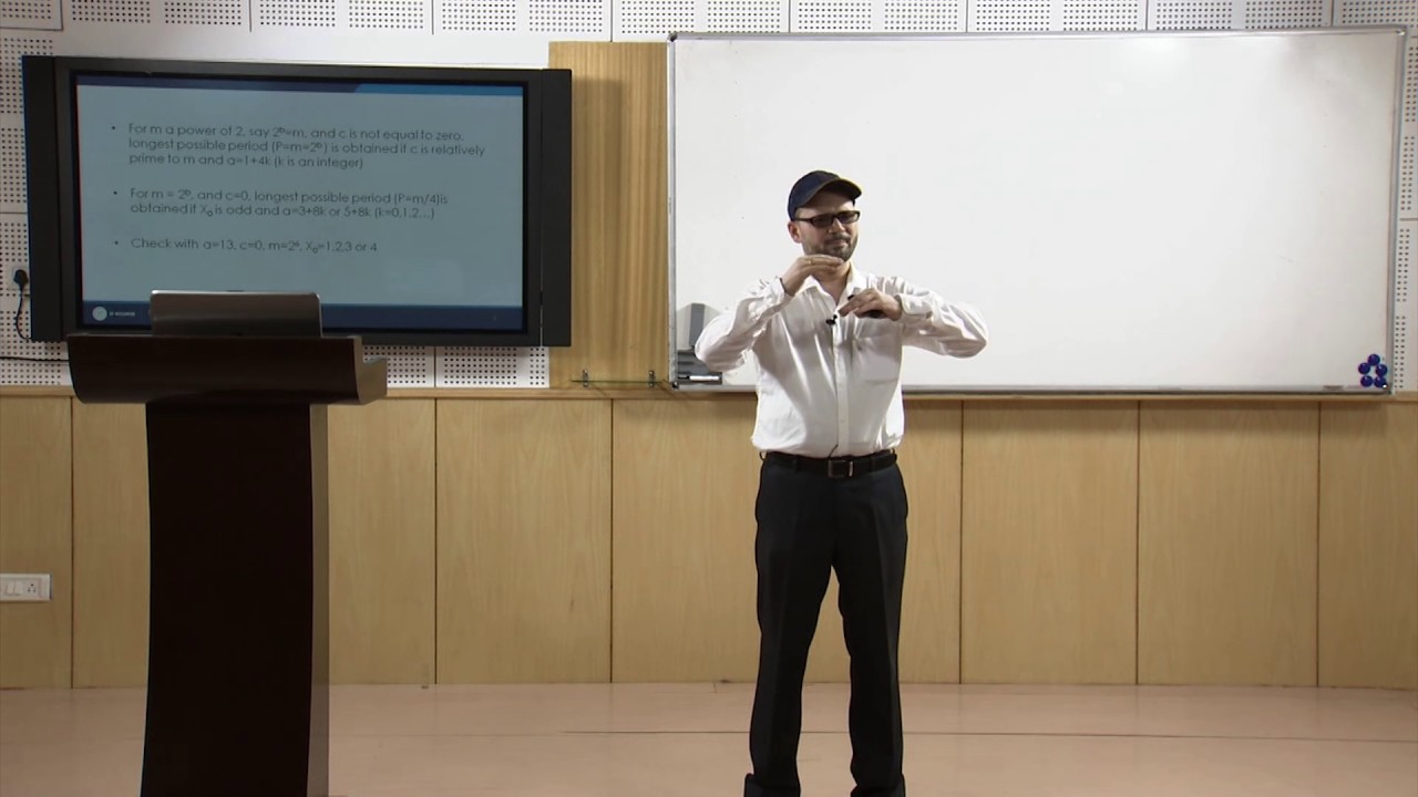 Lecture 17 - Issues and Challenges in Congruential Generators