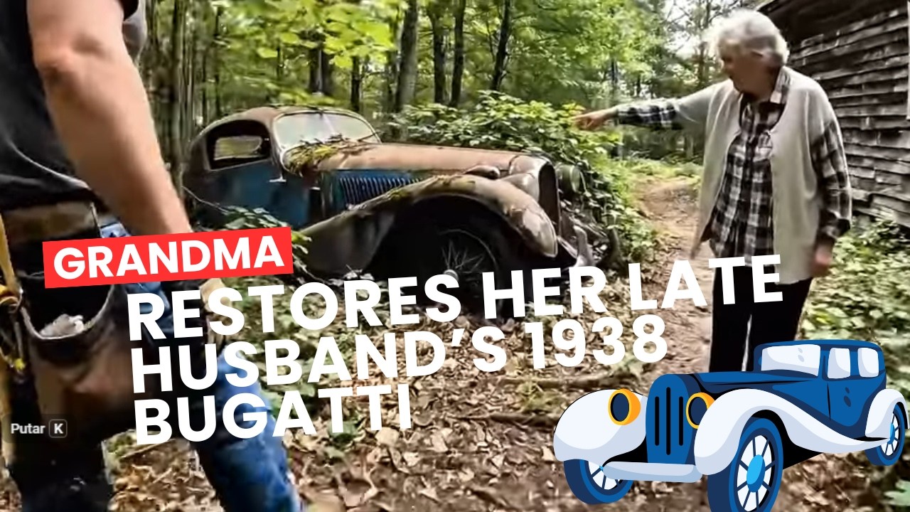 “Grandma Restores Her Late Husband’s 1938 Bugatti | Emotional Resurrection of a Legend”