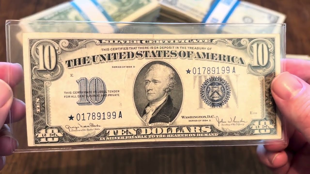 Funky 1934D $10 star silver certificate 