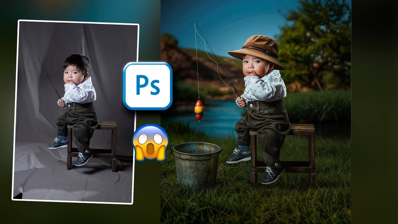 Fotomontaje Bebe Pescador/Photoshop
