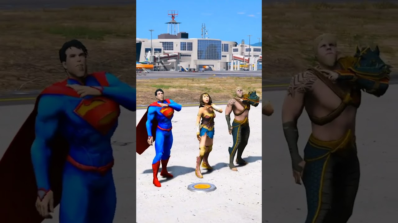 GTA 5 DC Wonder Women, Superman VS Marvel Hulk, Which Random Team Will Win_COFFIN DANCE SONG COVER