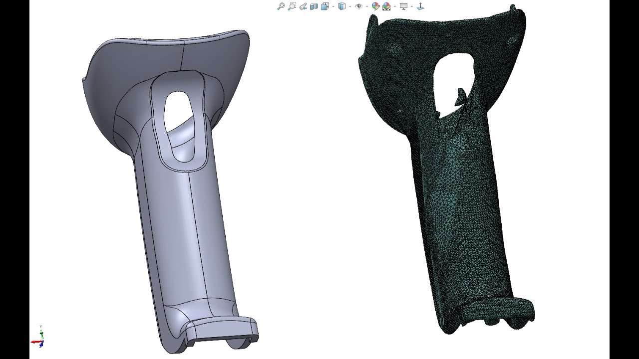 Solidwork_Реверс за сканом - ручка для сканера. Секрети комбінованого моделювання.