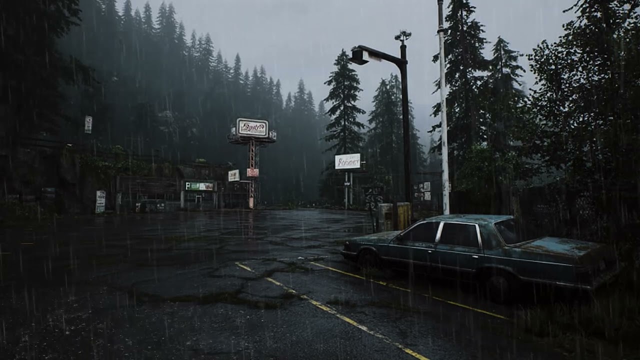 Abandoned World Under Heavy Rain 🌑 Dark Post-Apocalyptic Sleep Ambience
