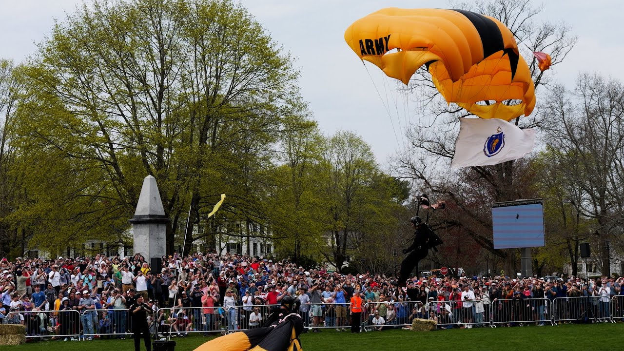 U.S. Army Golden Knights parachute team show Lexington Battle Green   Rededication 2025 LEX250